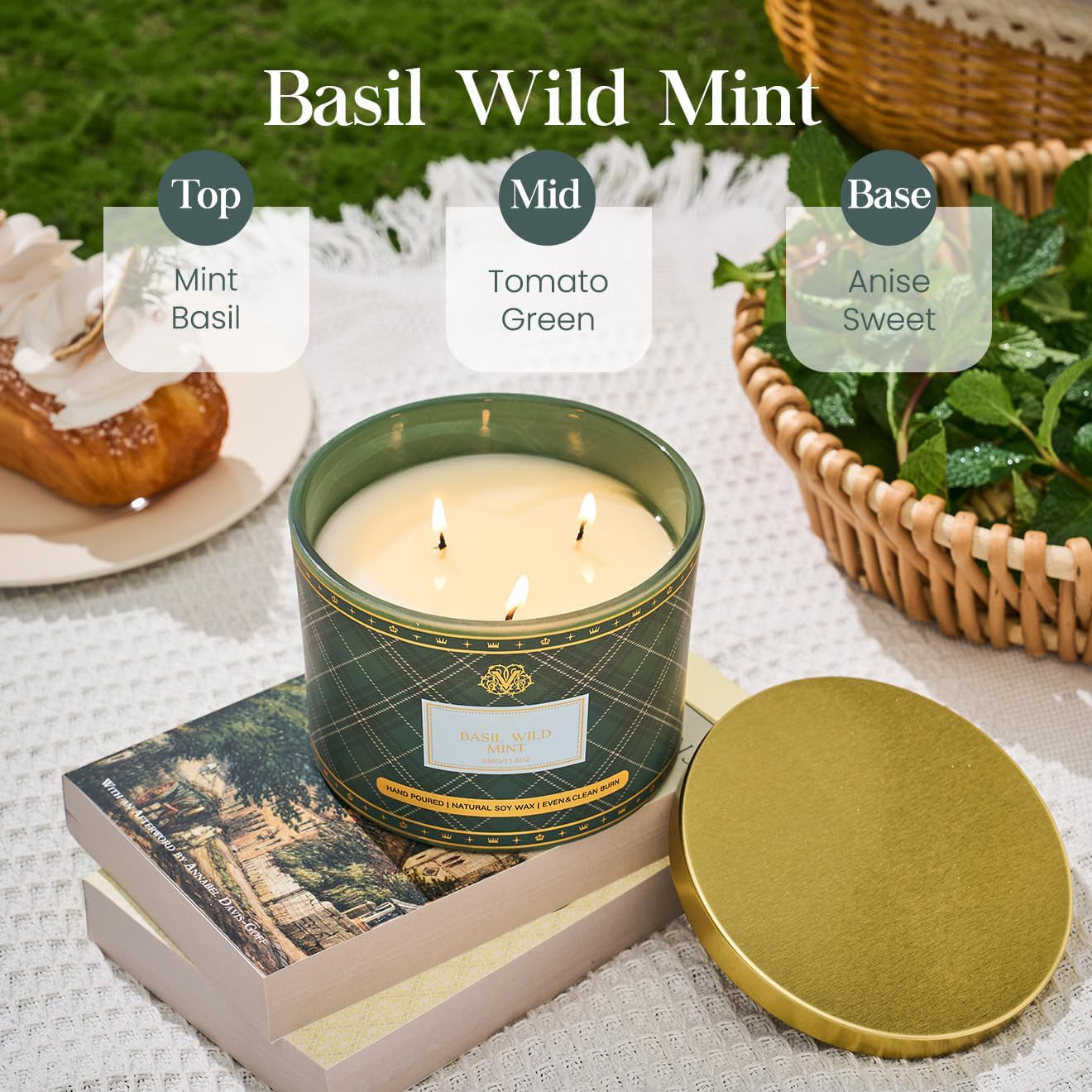 Basil Wild Mint Scented Candle