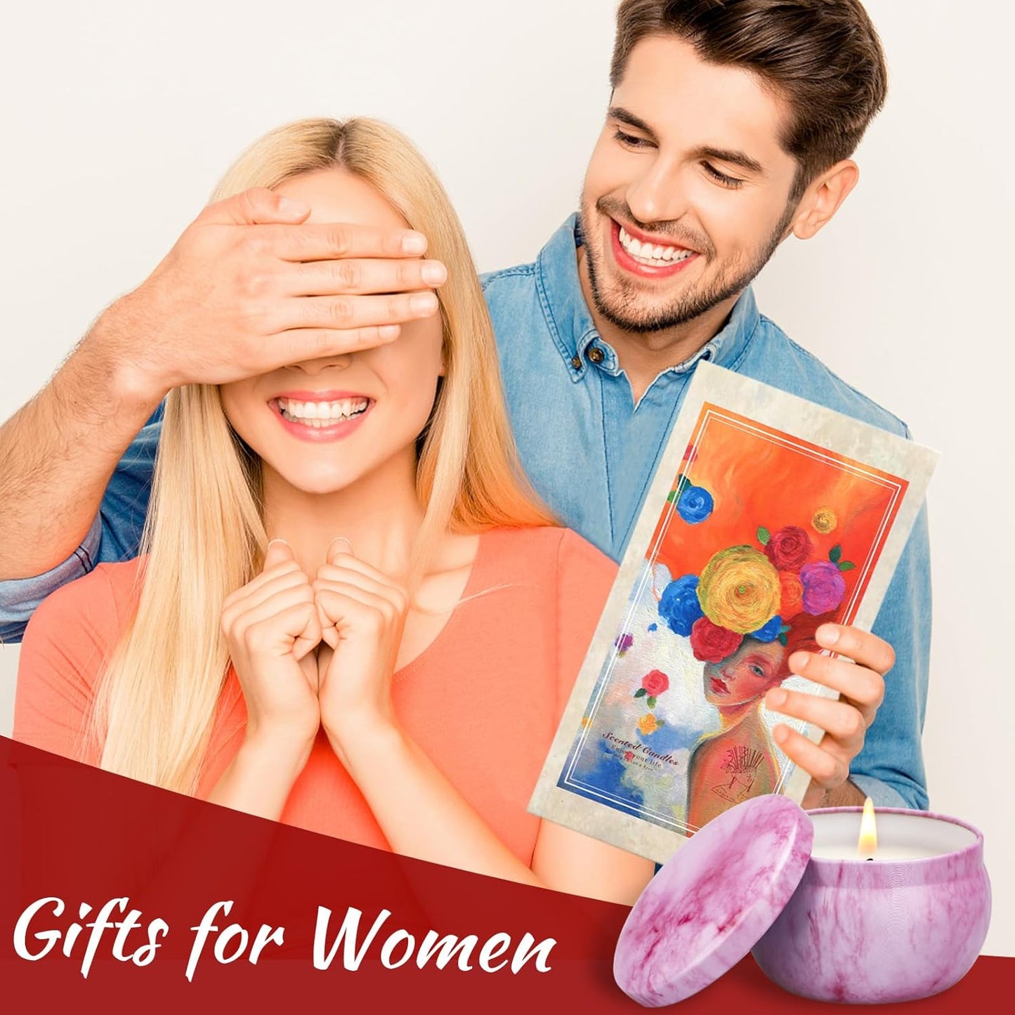 Scented Candle Gift Set – 8 Pack Soy Wax Candles with Essential Oils | Aromatherapy & Stress Relief for Women